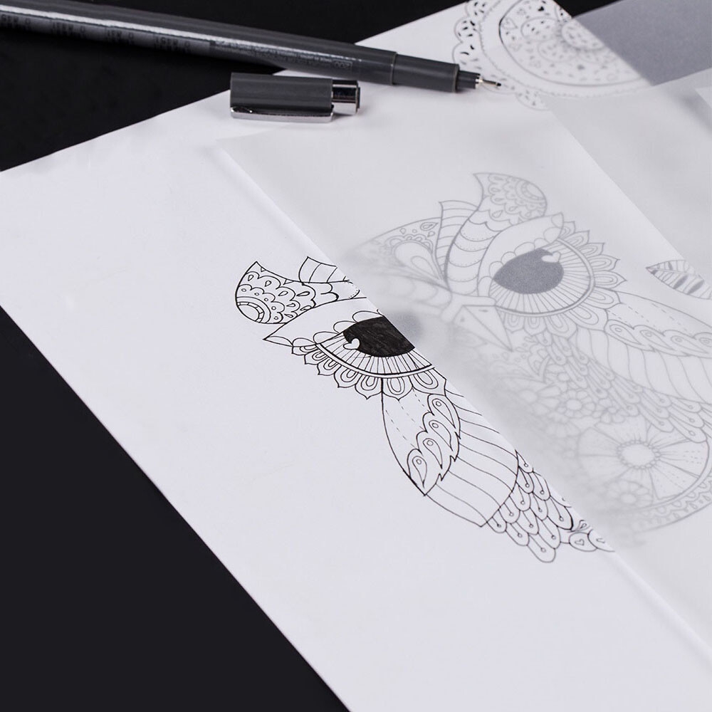 1 2 50m Sketching Tracing Paper Roll Transparent Drafting Drawing Paper