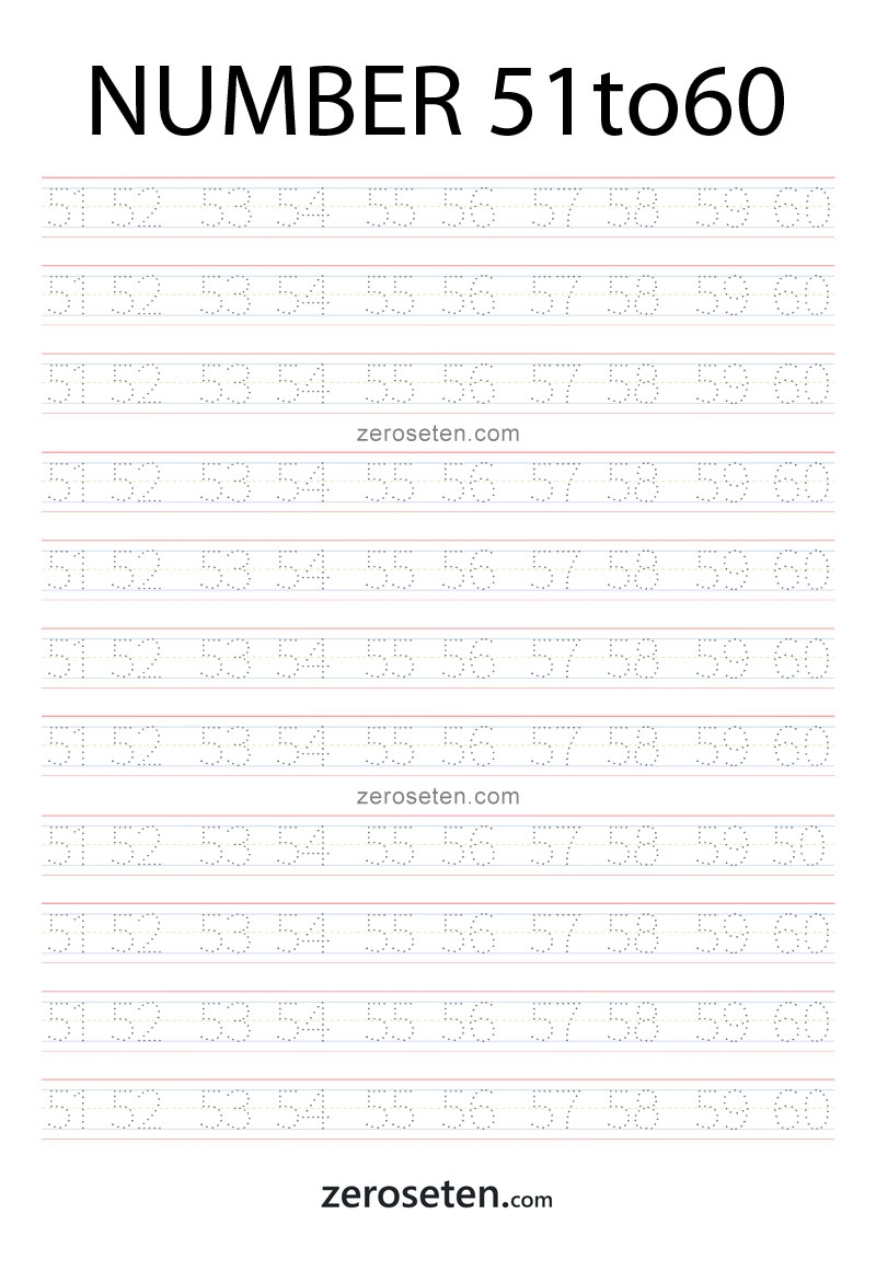 1 To 100 Number Tracing Worksheet Archives Zero Se Ten Blog