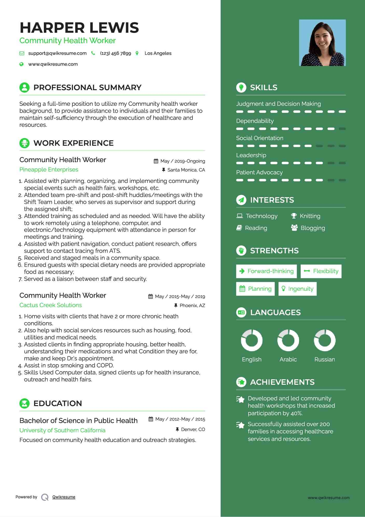 10 Community Health Worker Resume Samples amp Templates For 2025
