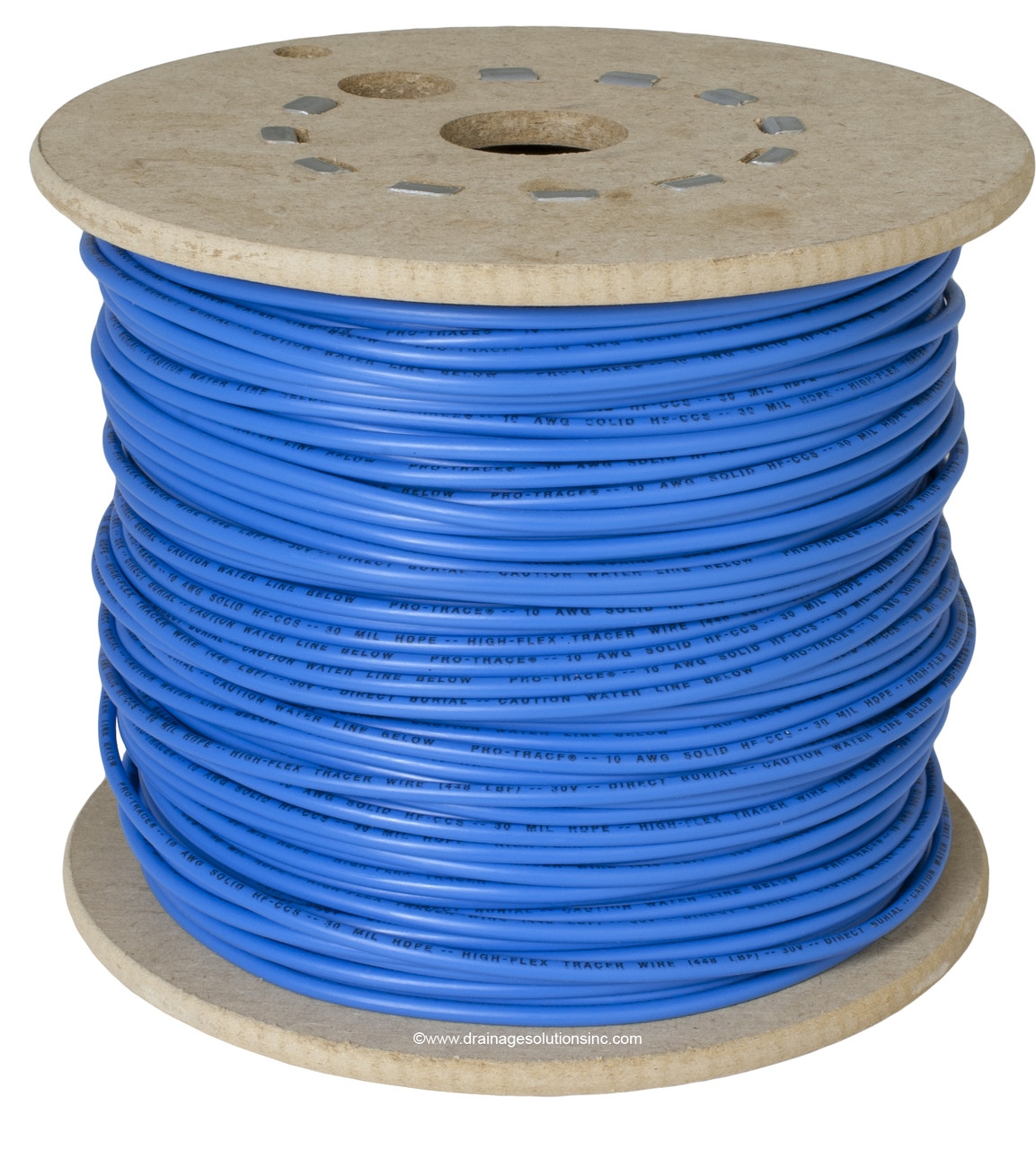 10 Gauge Blue Solid Tracer Wire 500 Spool The Drainage 