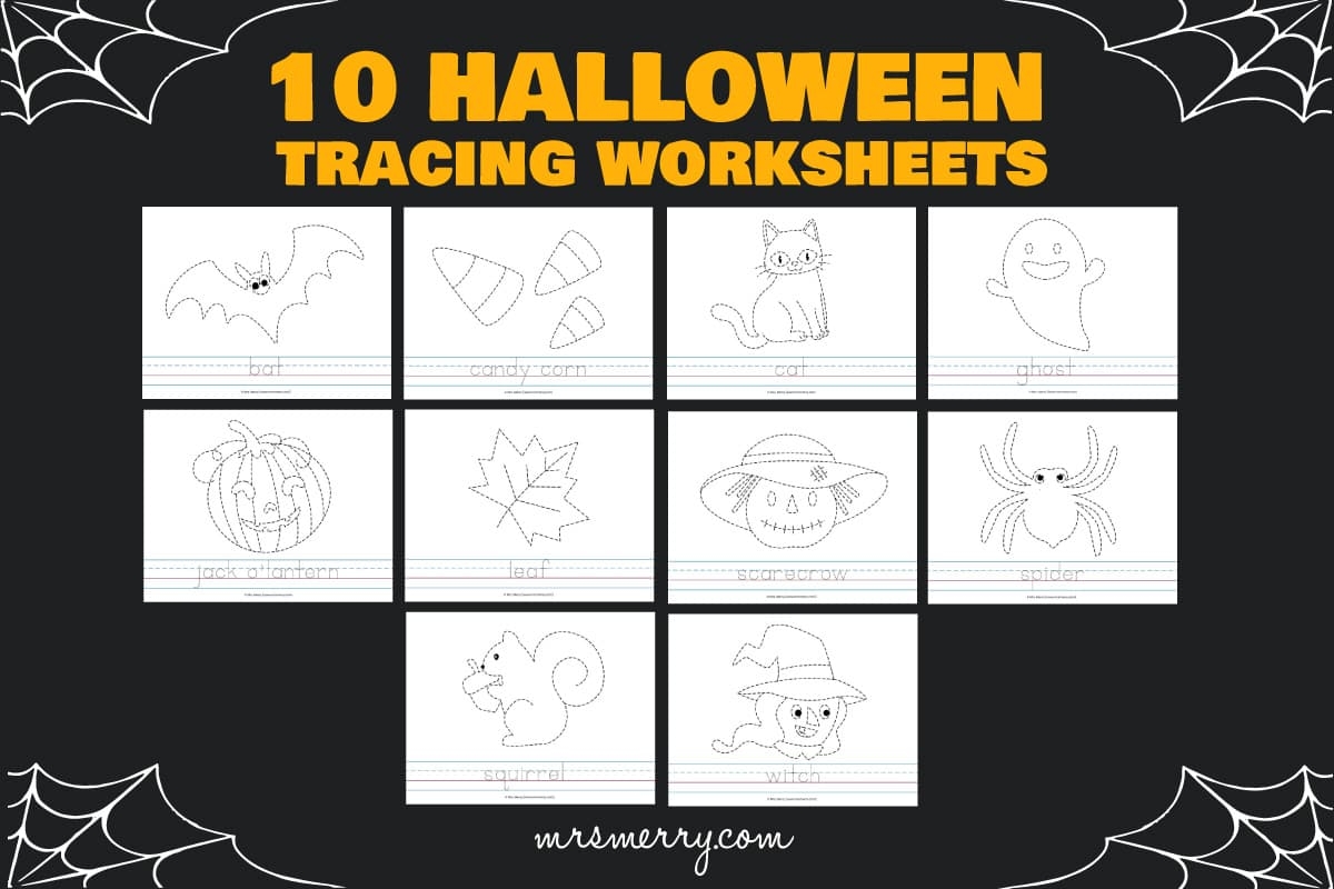 Halloween Tracing Worksheets Free Halloween Tracing Worksheets Free