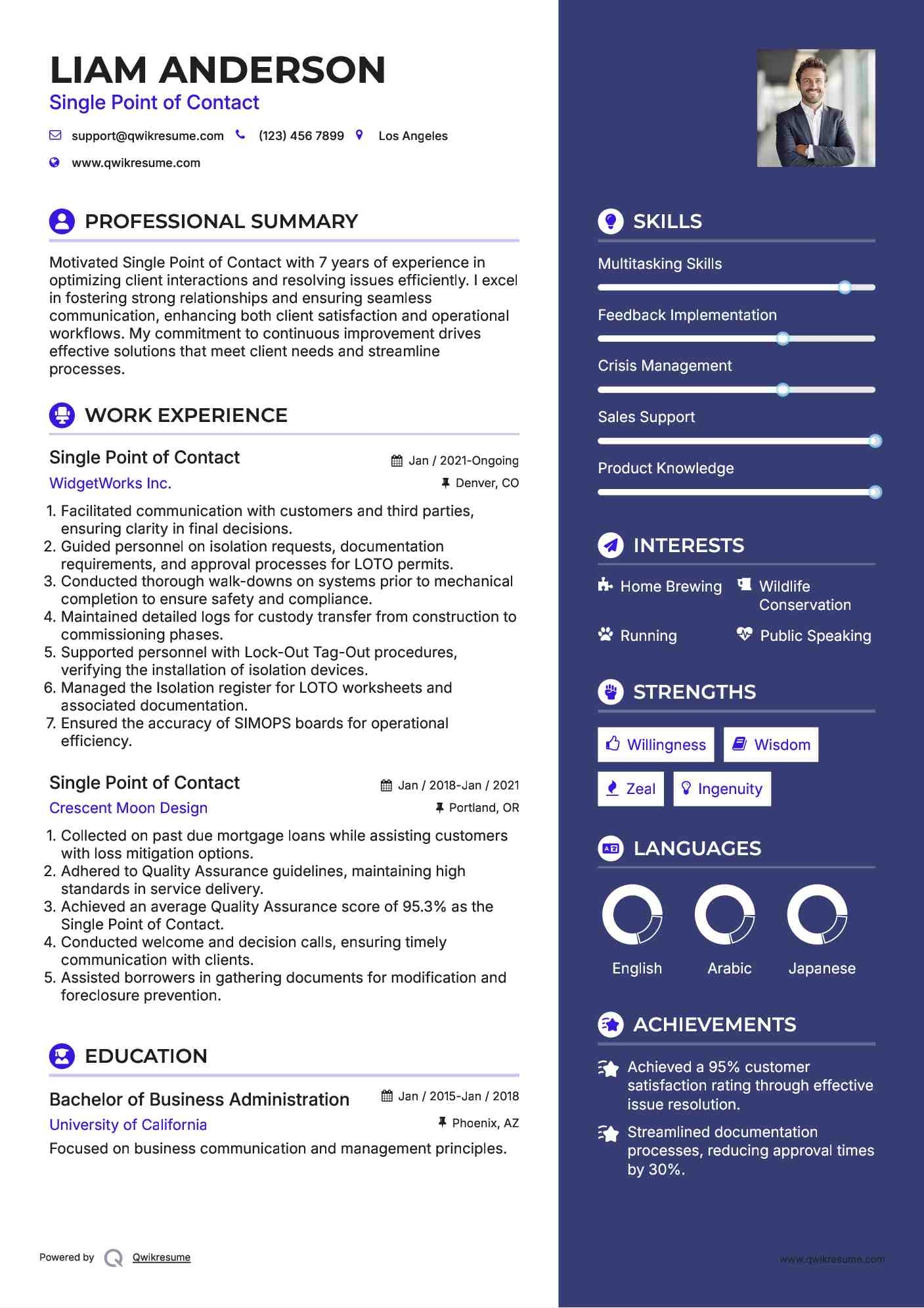 10 Single Point Of Contact Resume Samples amp Templates For 2025
