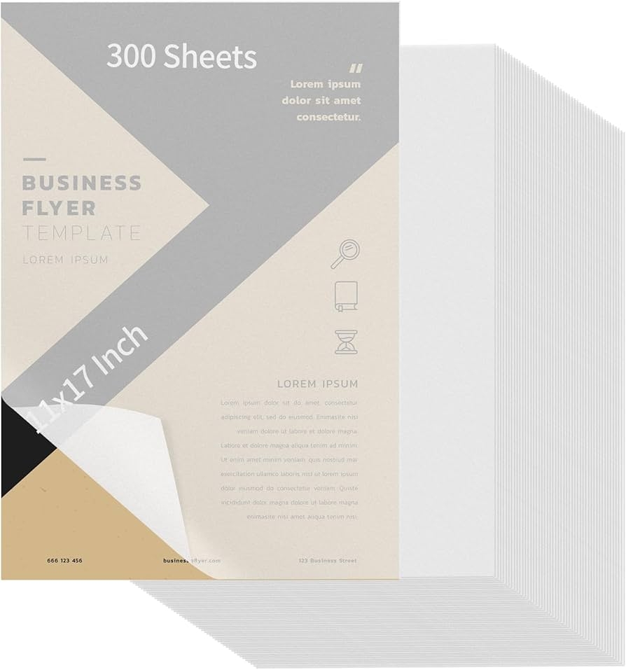 100 PCS 11x17 Inch Translucent Vellum Paper 60 GSM Drafting Vellum 