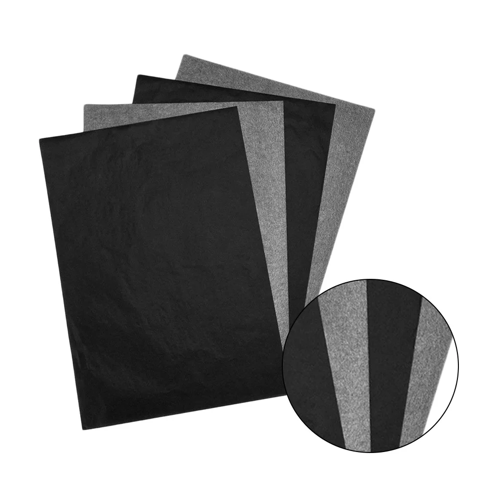 100pcs A4 Carbon Paper Black Legible Graphite Transfer Tracing 