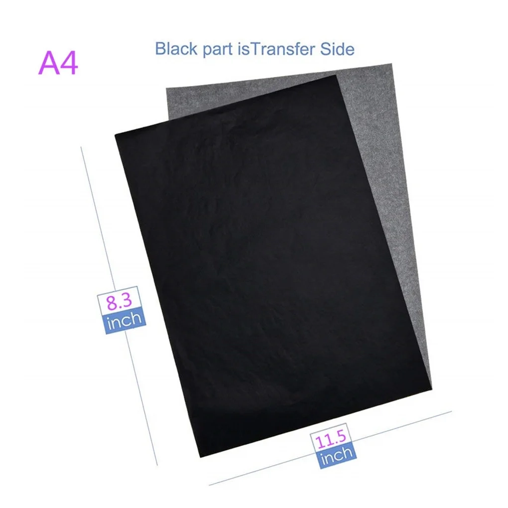 100pcs A4 Carbon Paper Black Legible Graphite Transfer Tracing 