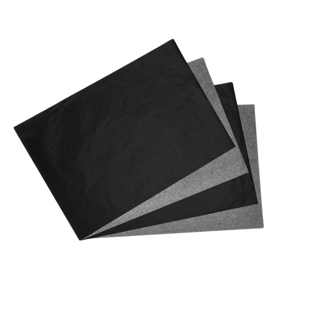 100pcs A4 Carbon Paper Black Legible Graphite Transfer Tracing 
