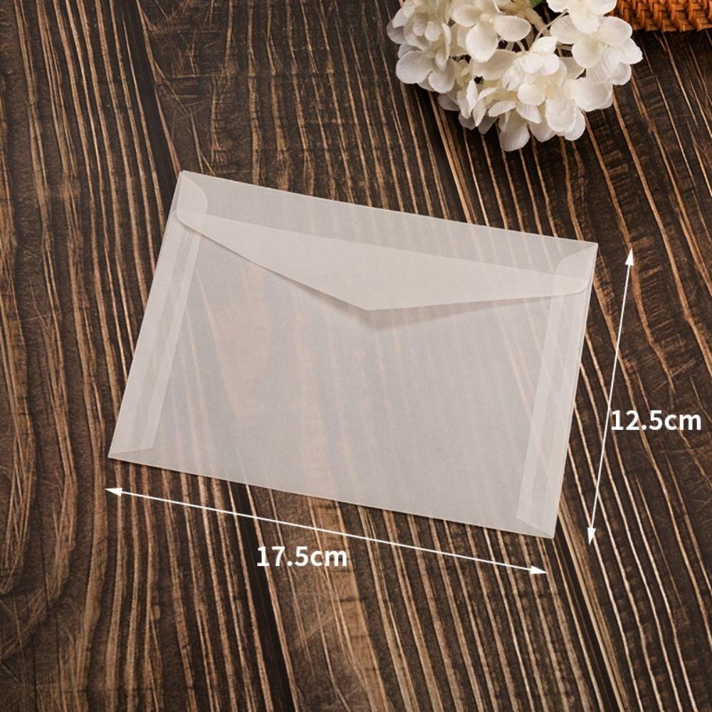 10Pcs Semi transparent Sulfuric Acid Paper Envelopes Vintage 