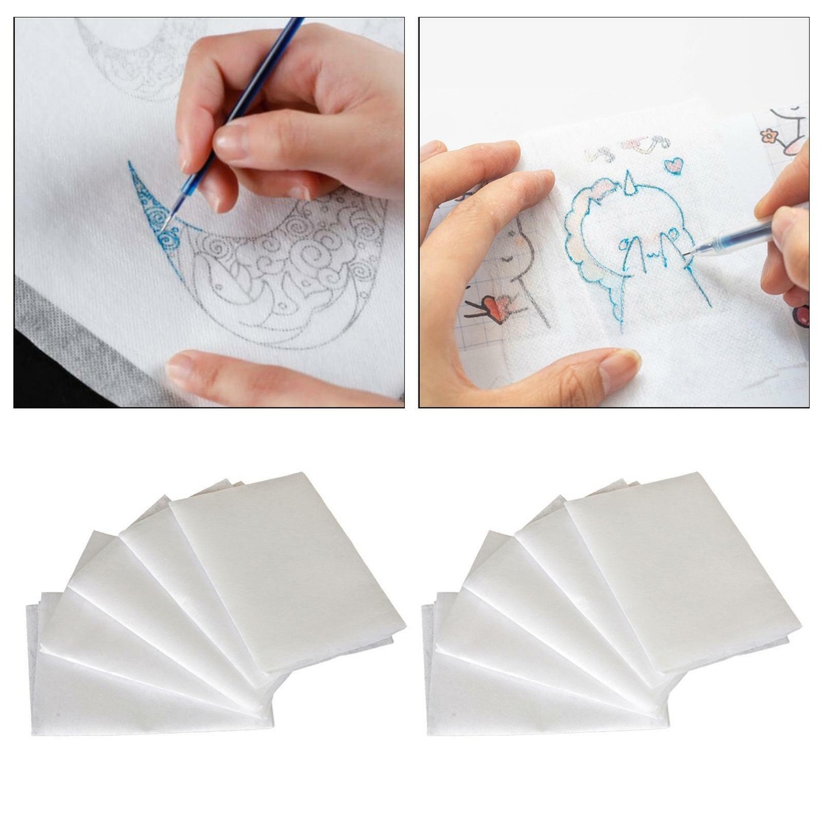 10x Water Soluble Embroidery Stabilizer Tracing Paper For Machine 