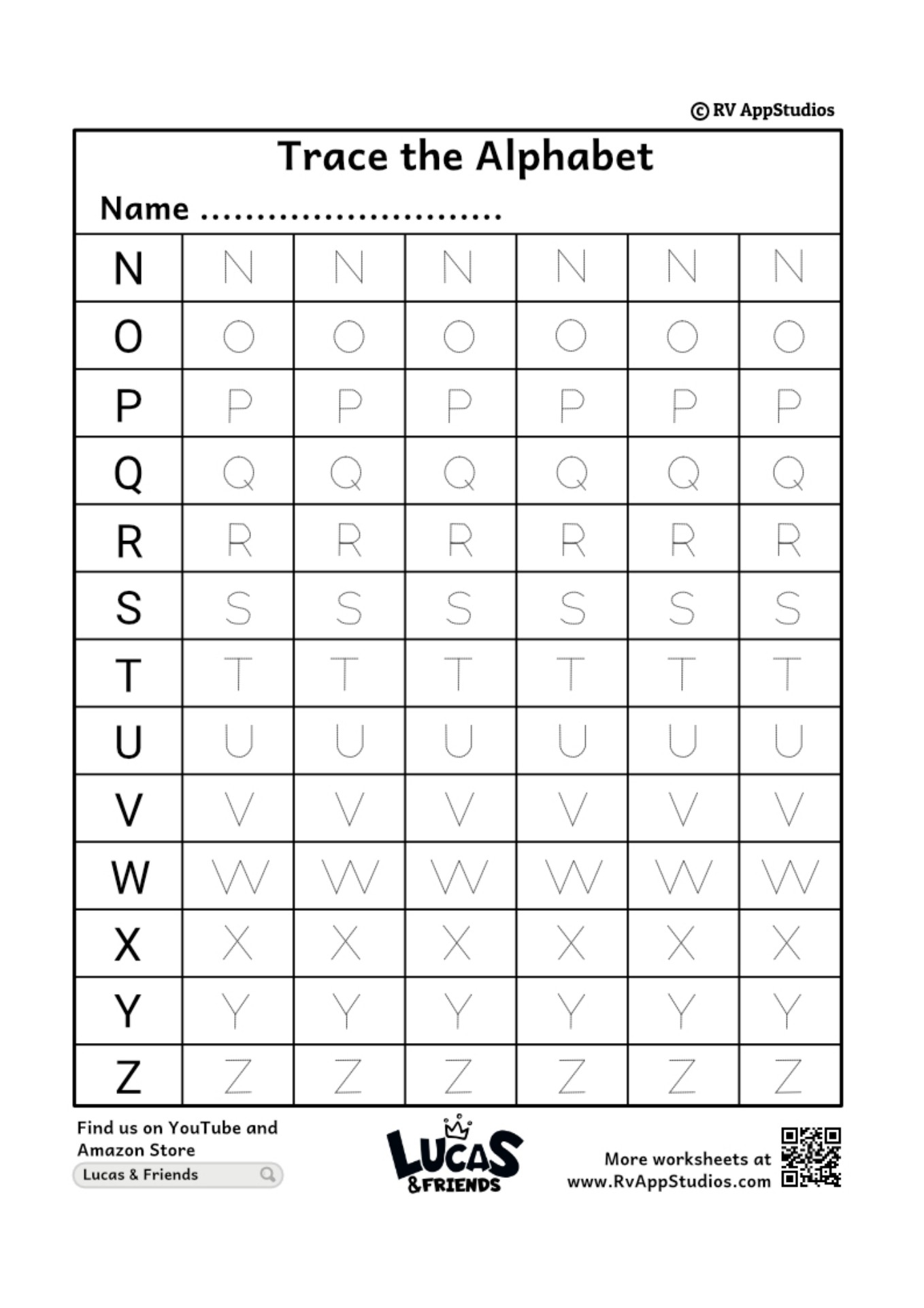 121 free printable worksheets for kids practice alphabet tracing 