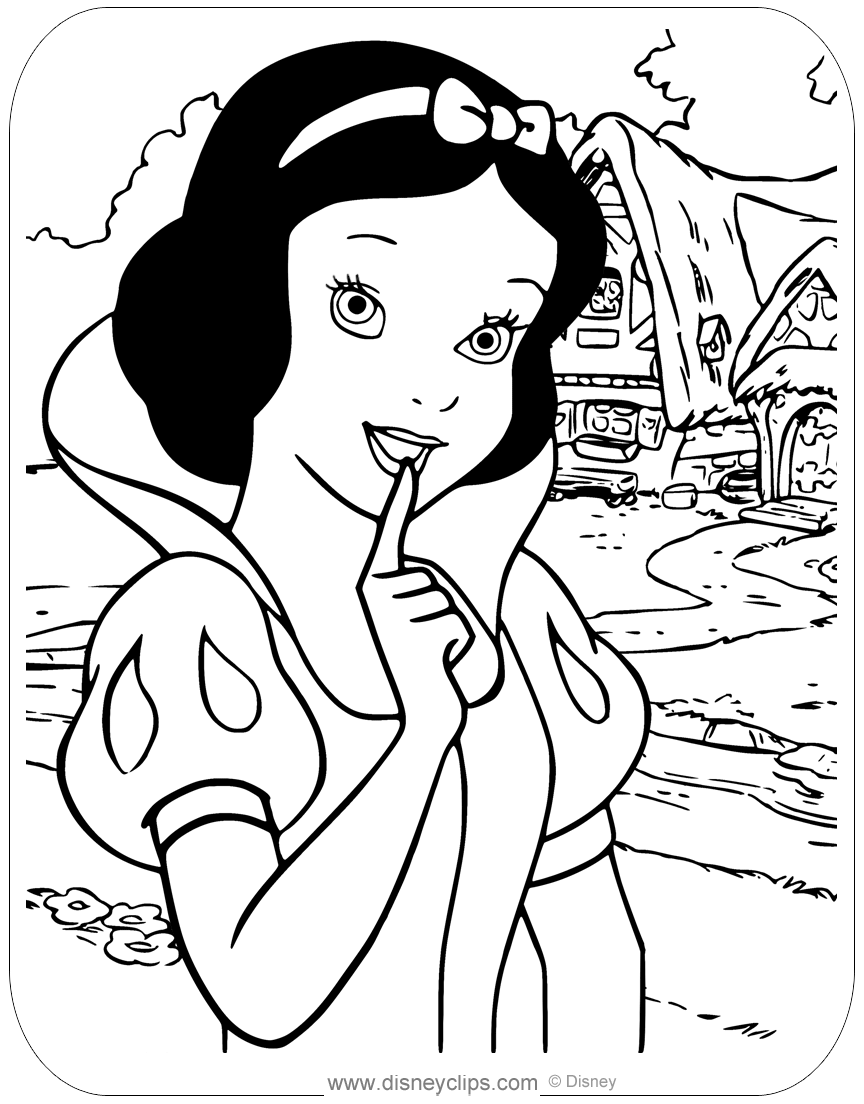121 Snow White And The Seven Dwarfs Coloring Pages Disneyclips
