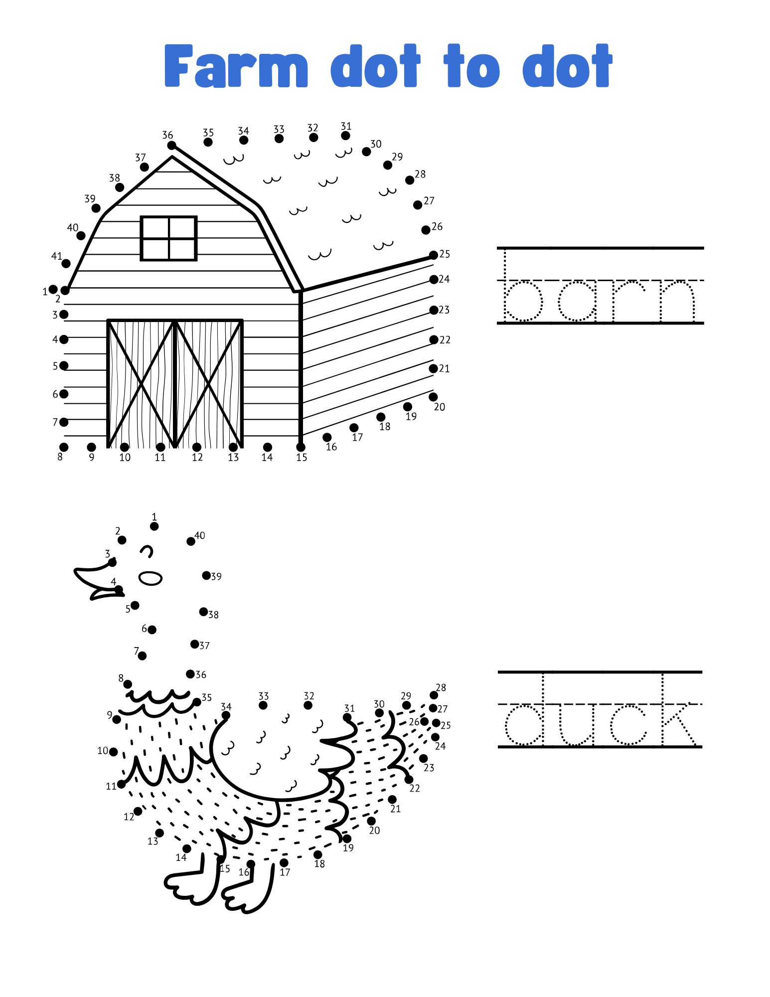13 Farm Preschool Worksheets amp Printables Including Animals