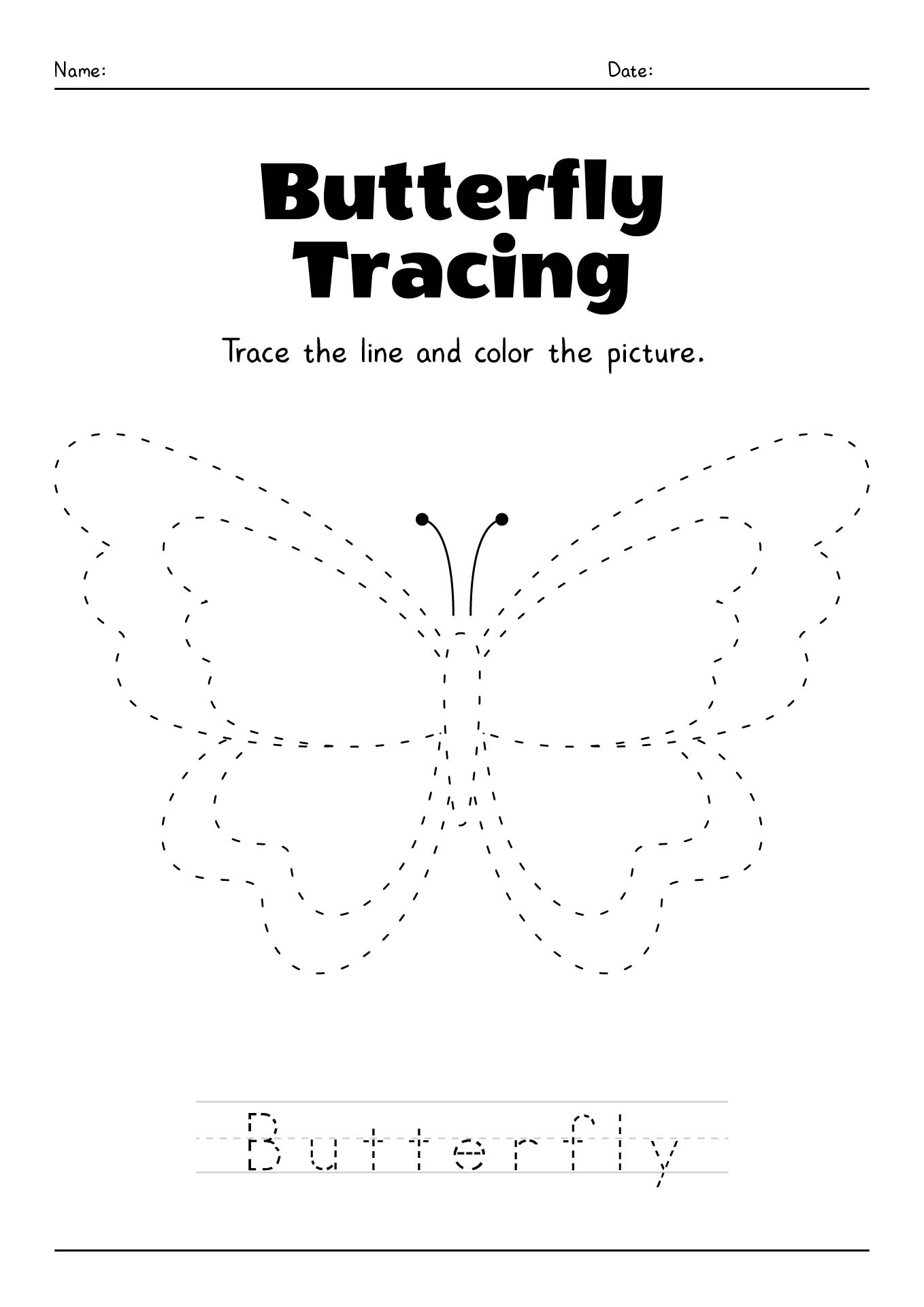 16 Butterfly Dot To Dot Free Printable Preschool Worksheet Free 