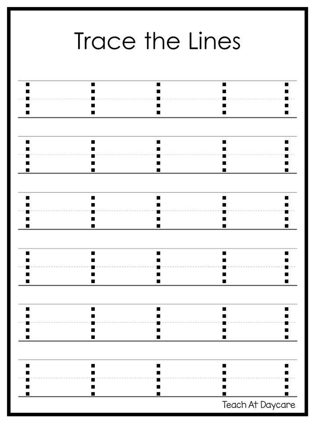 16 Printable Beginning Tracing Trace The Lines Worksheets Etsy UK