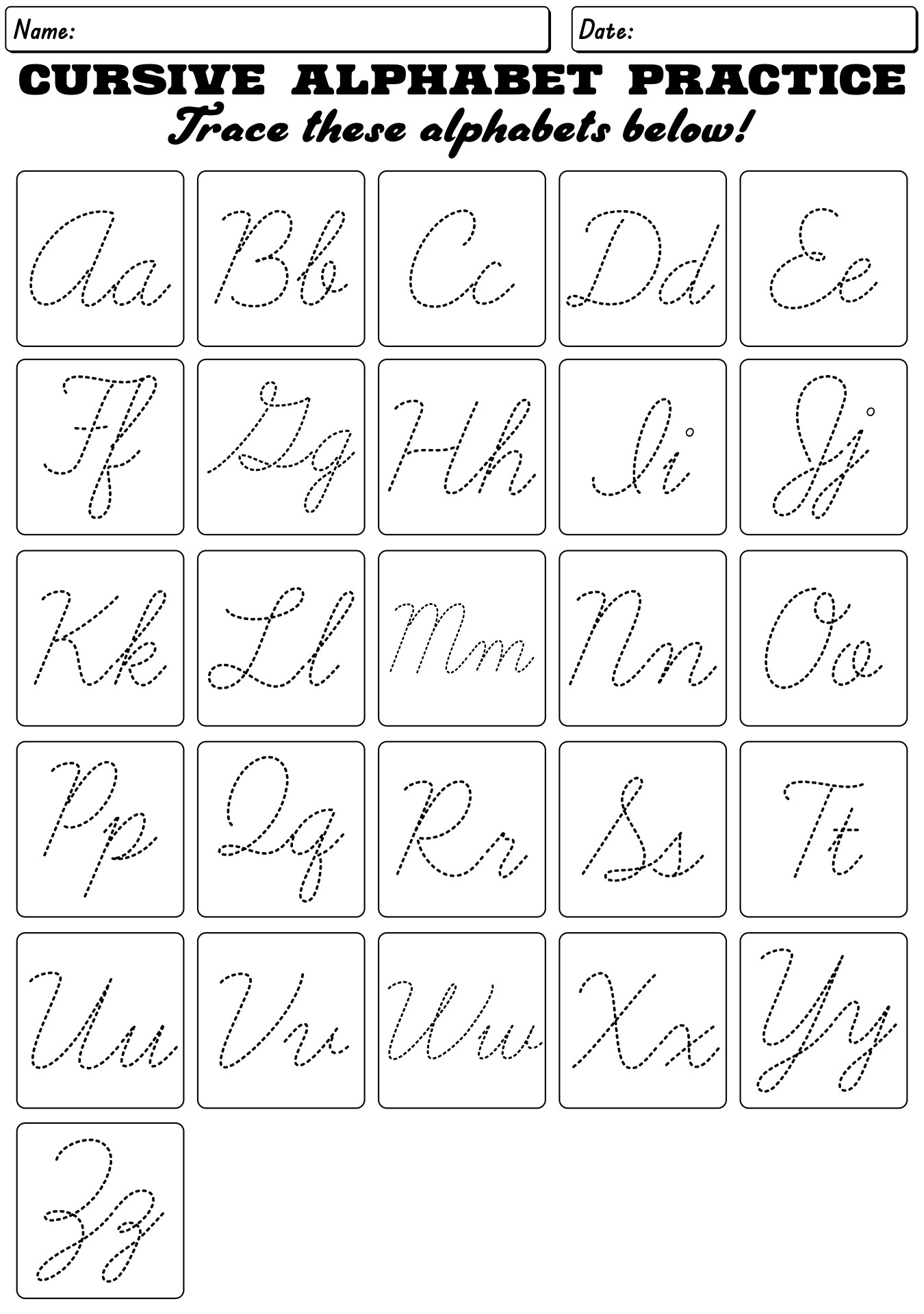 16 Script Handwriting Worksheets Free PDF At Worksheeto