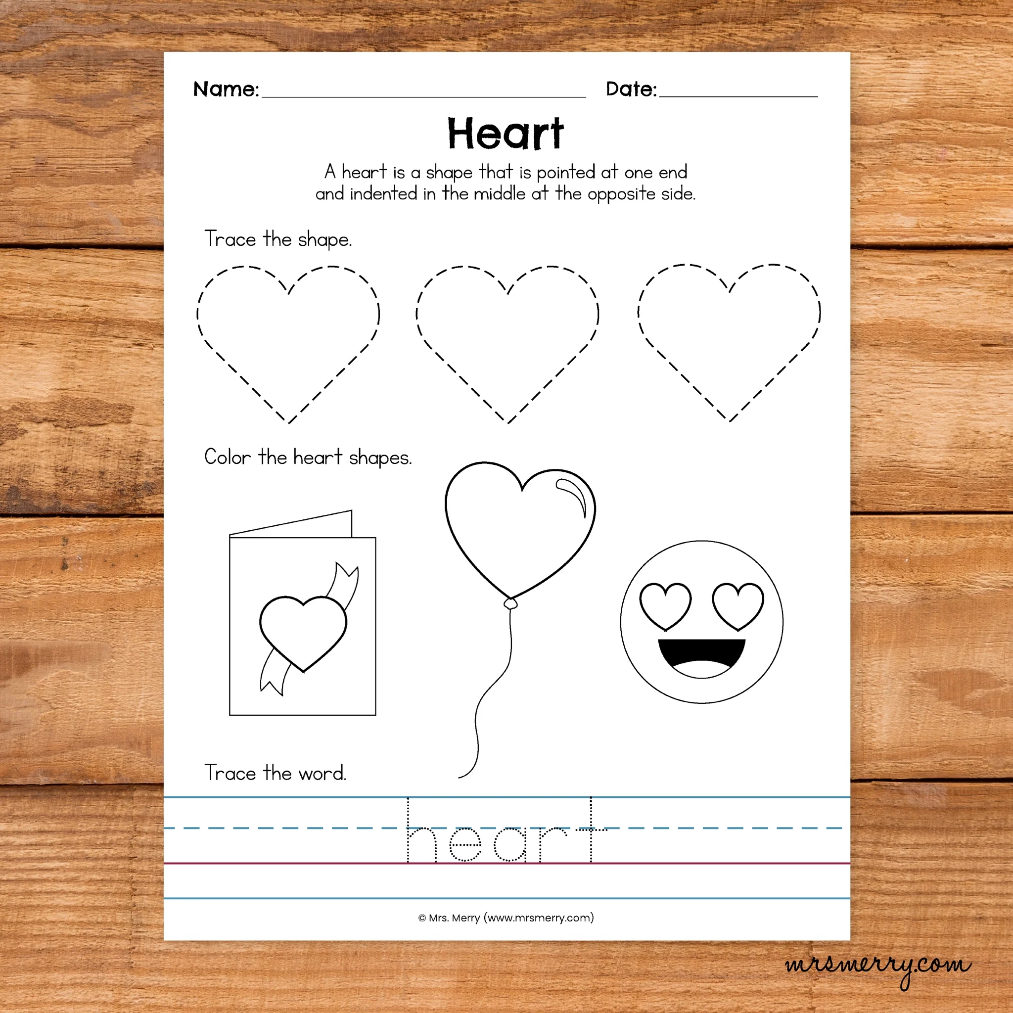 16 Shape Tracing Worksheets Shape Printables Bundle