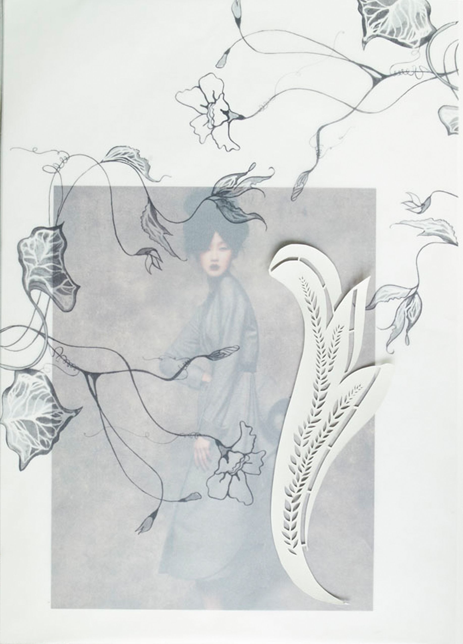 Layered Tracing Paper Drawing