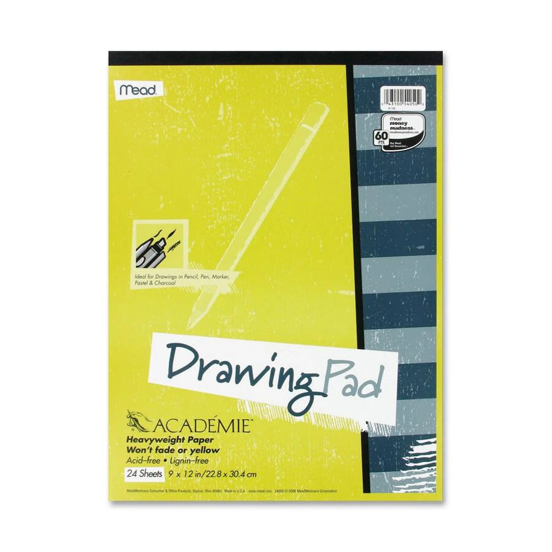 2 Pack Mead MEA54050 Academie Drawing Pad 1 Each Walmart