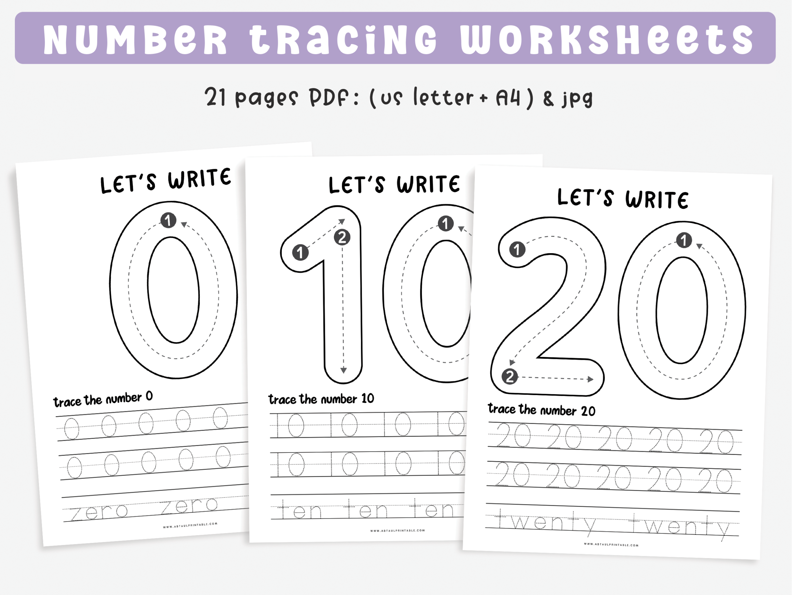 20 Number Tracing Worksheets Preschool Worksheets 