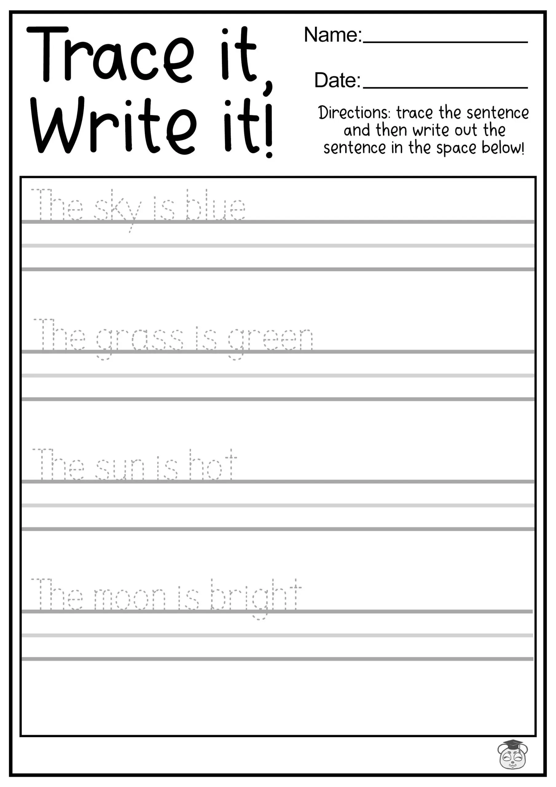 23 Printable Tracing And Writing English Worksheets Trace And 