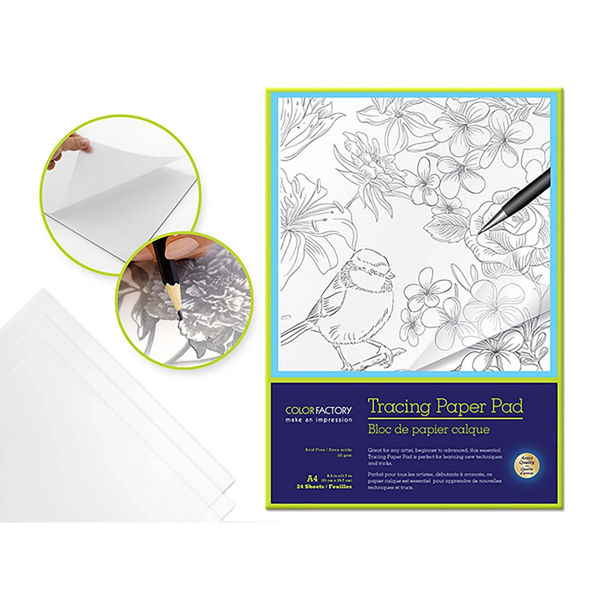24 Sheets Tracing Paper Pad A4 Acid Free 8 3x11 7in