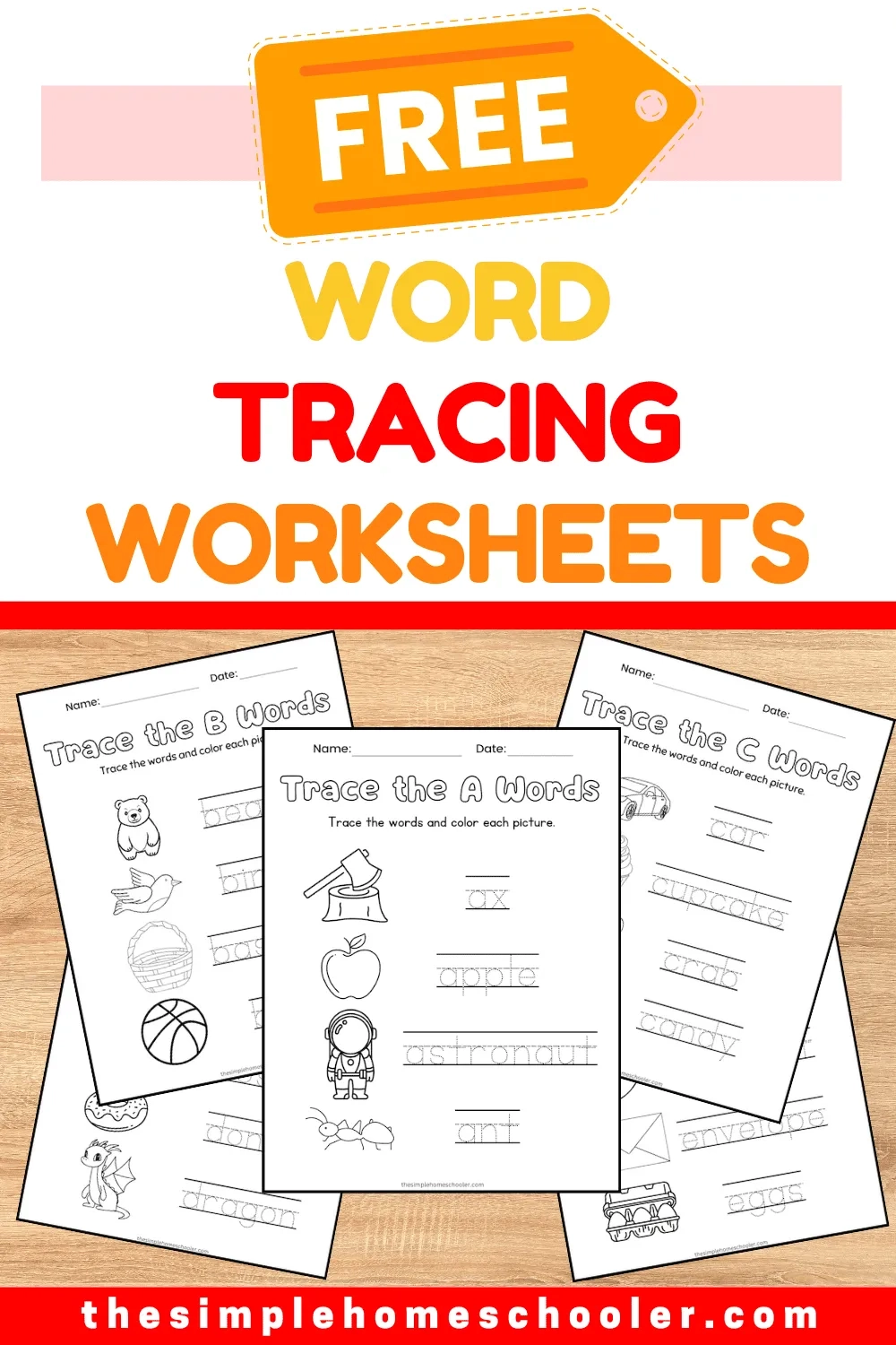 Create Word Tracing Worksheets