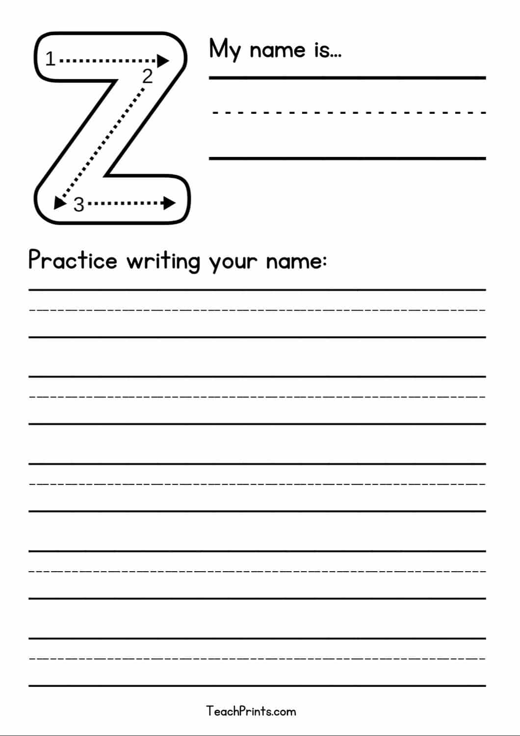 32 Free Blank Name Tracing Worksheets Teach Prints