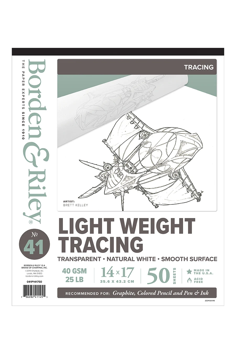 41 Tracing 14x17 25 Lb 40 GSM Paper 50 Sheets In A Tape Bound 