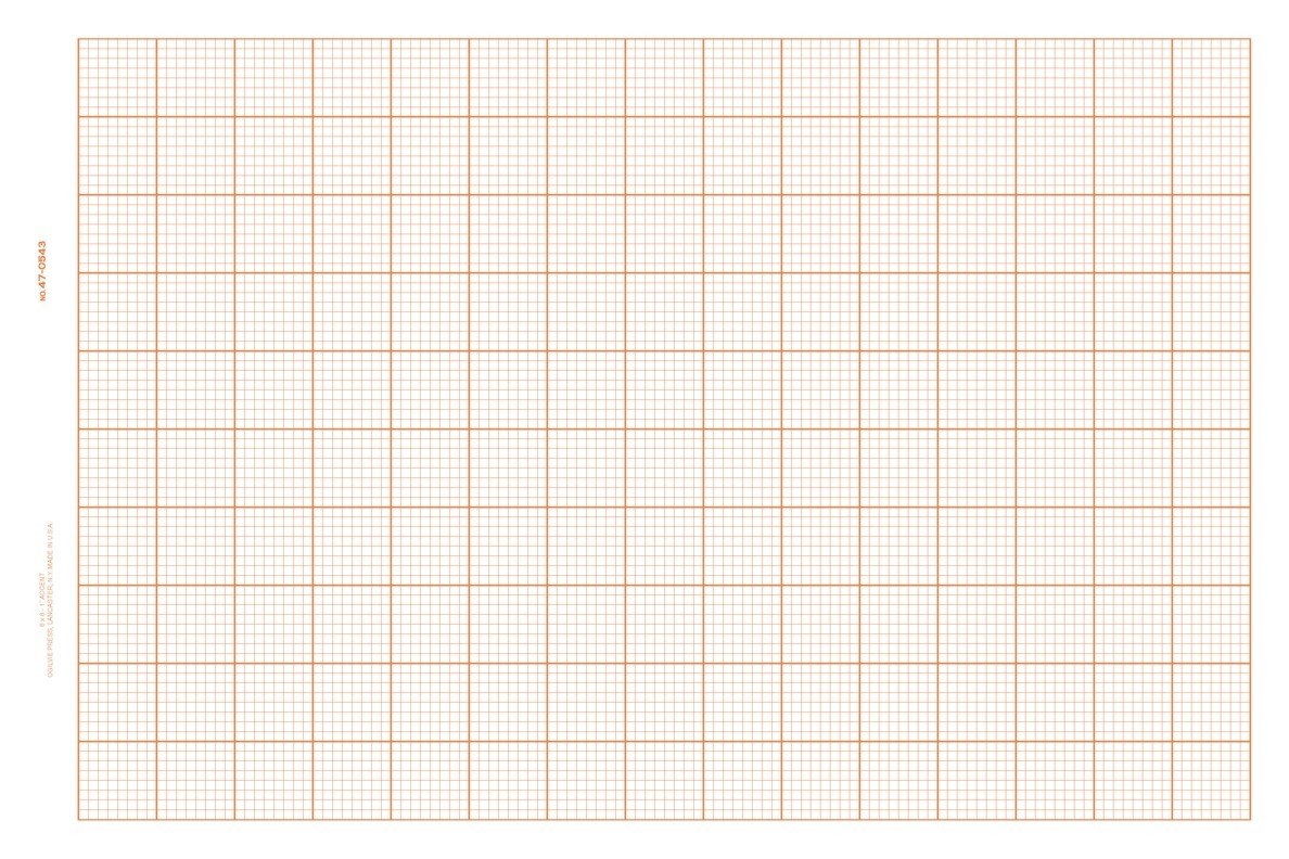 470543 K amp E 8X8 Orange Grid Vellum Tracing Graph PaperSize 11 X 
