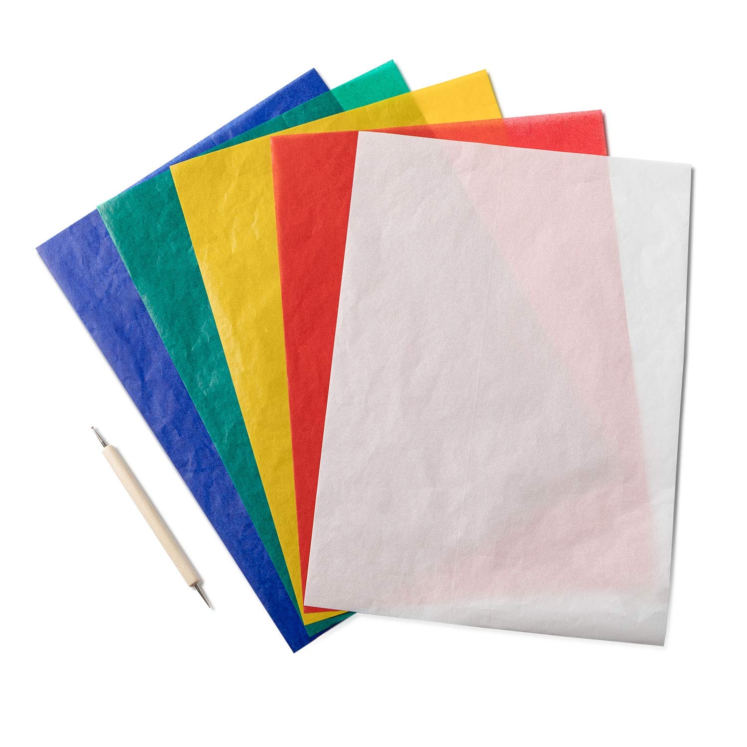 5 Colors Transfer Paper And 1 Iron Pen Kit For Handmade Embroidery 