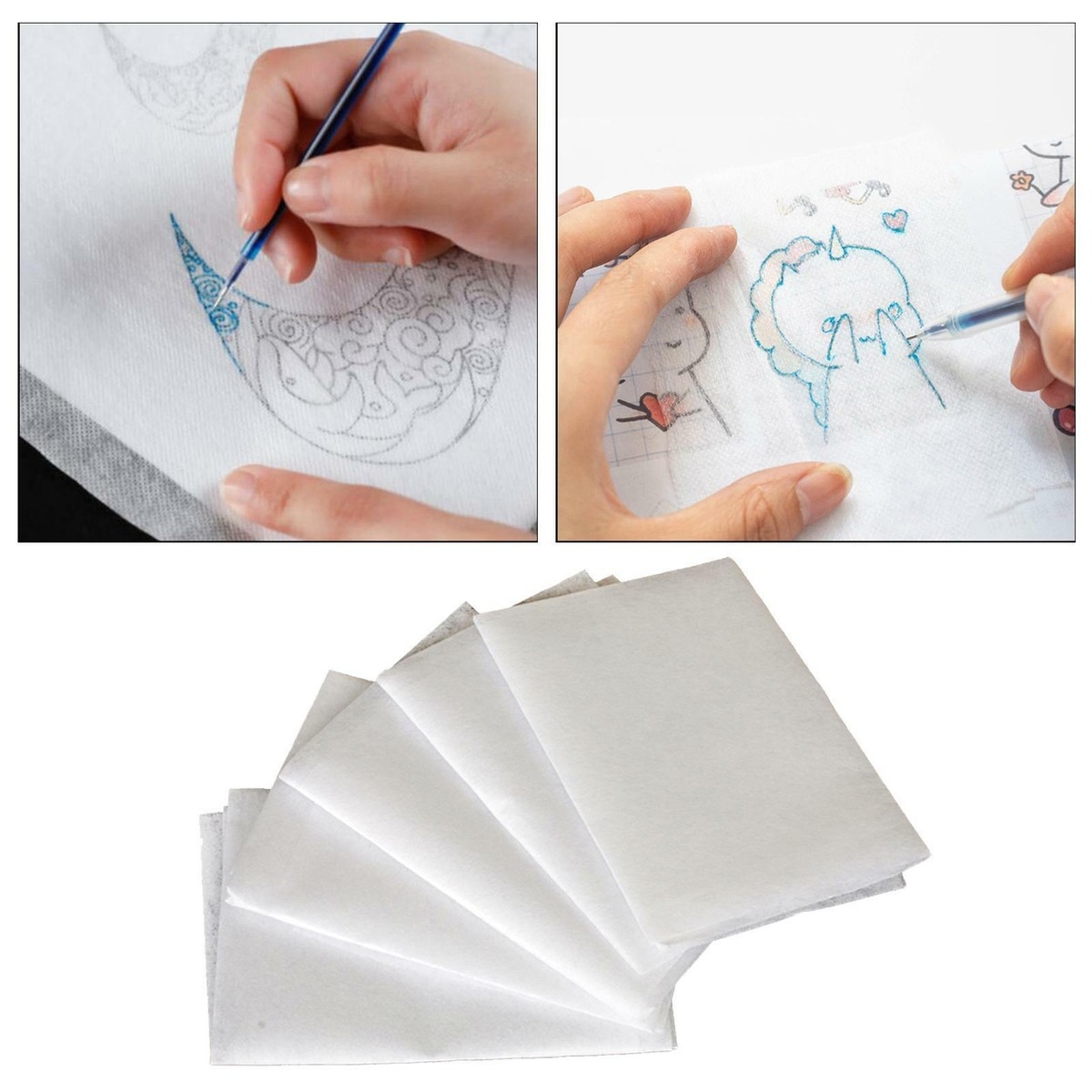 5 Sheets White Carbon Transfer Paper 20x20 Inch Tracing Paper 
