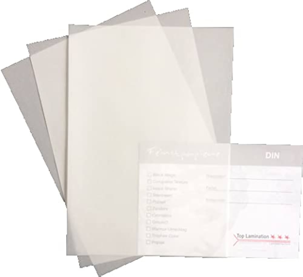 50 Sheets A3 Tracing Paper Clear White Top Lamination 