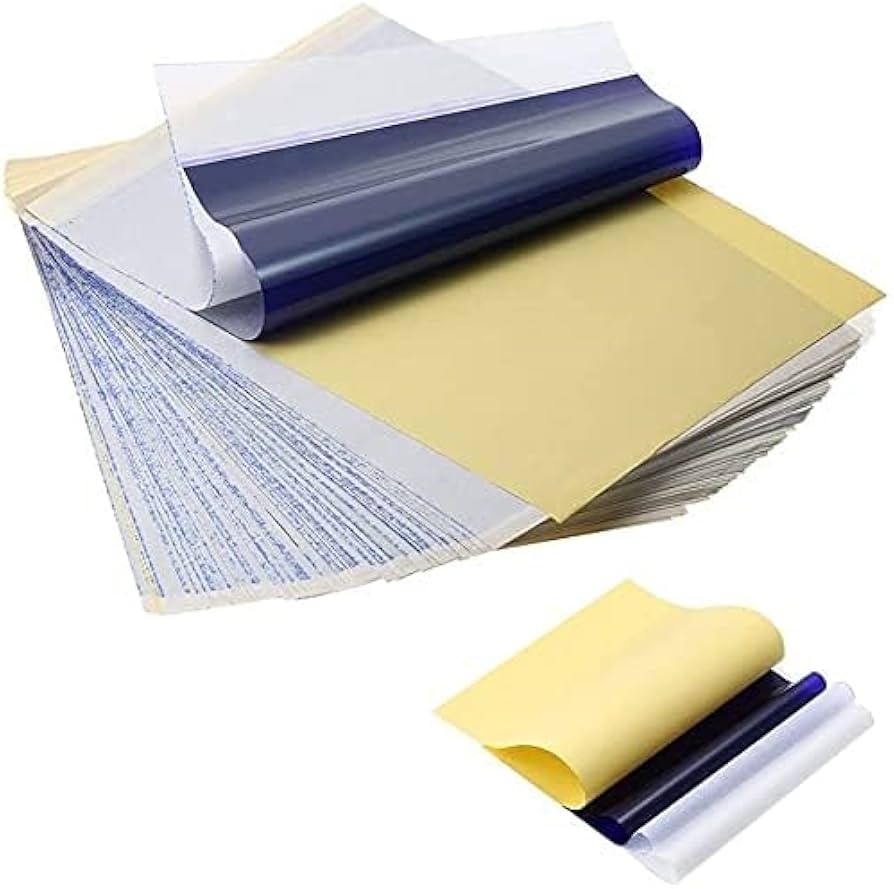 50 Sheets Tattoo Transfer Paper Tattoo Stencils Tracing Paper A4 Carbon Paper Tattoos Graphite Paper Transfer Film Paper Tattoo Transfer Paper For 