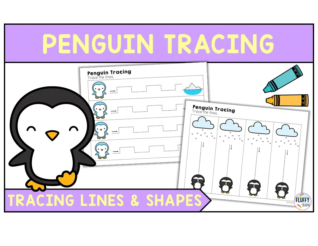 Penguin Tracing Worksheets