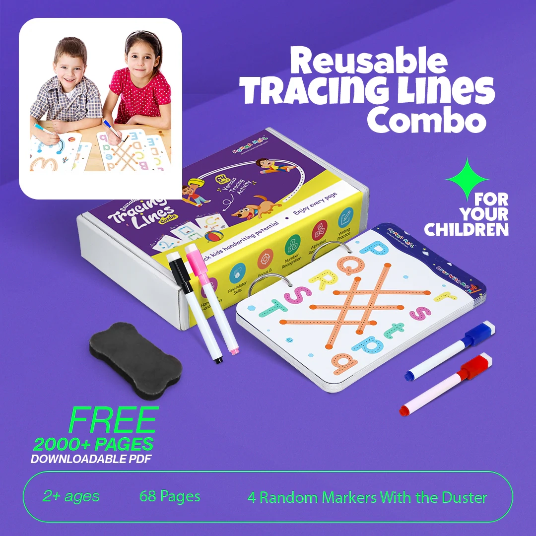 68 Pages Reusable Tracing Line Book To Improve HAND WRITING For 