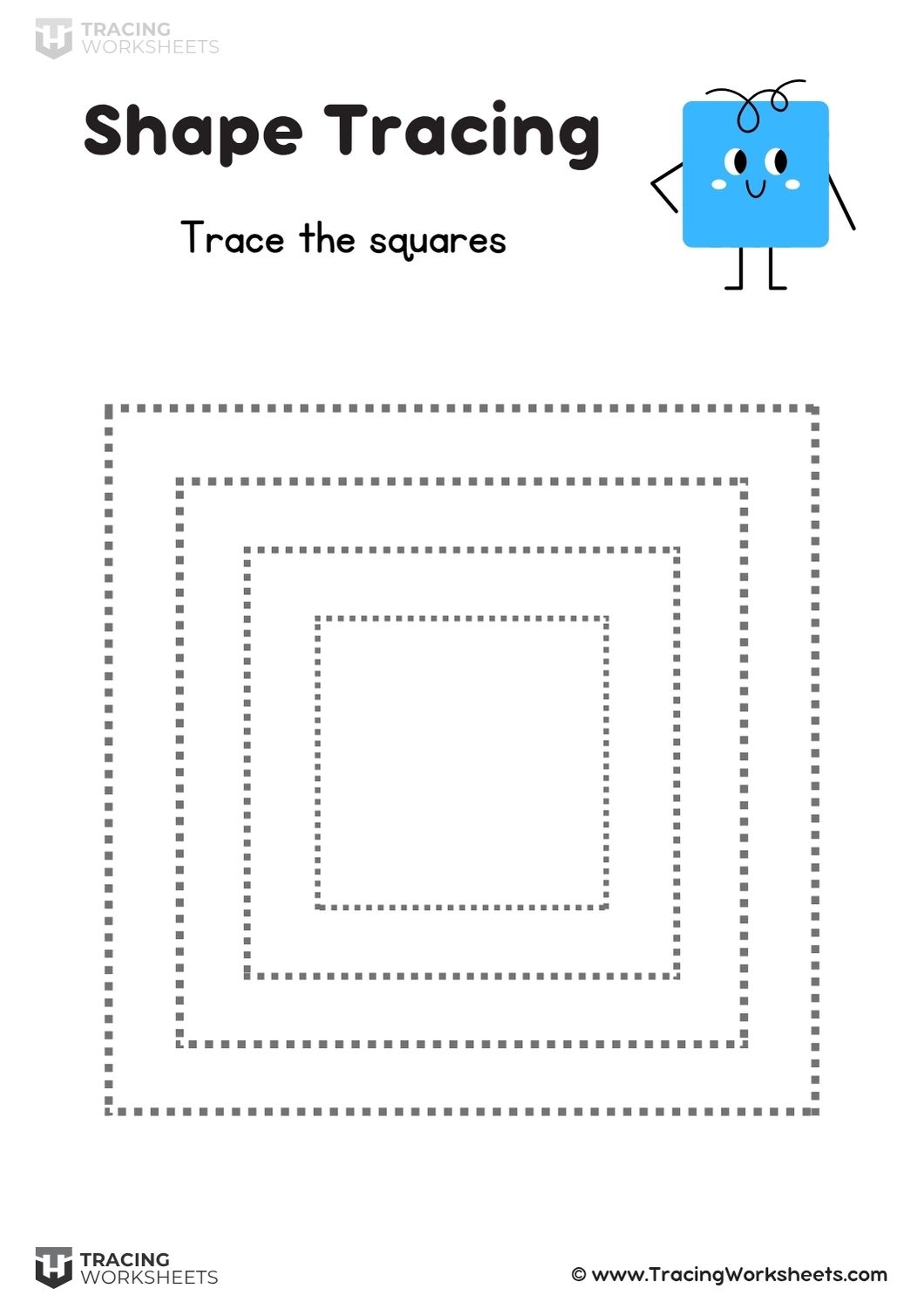 Tracing Squares Free Printable