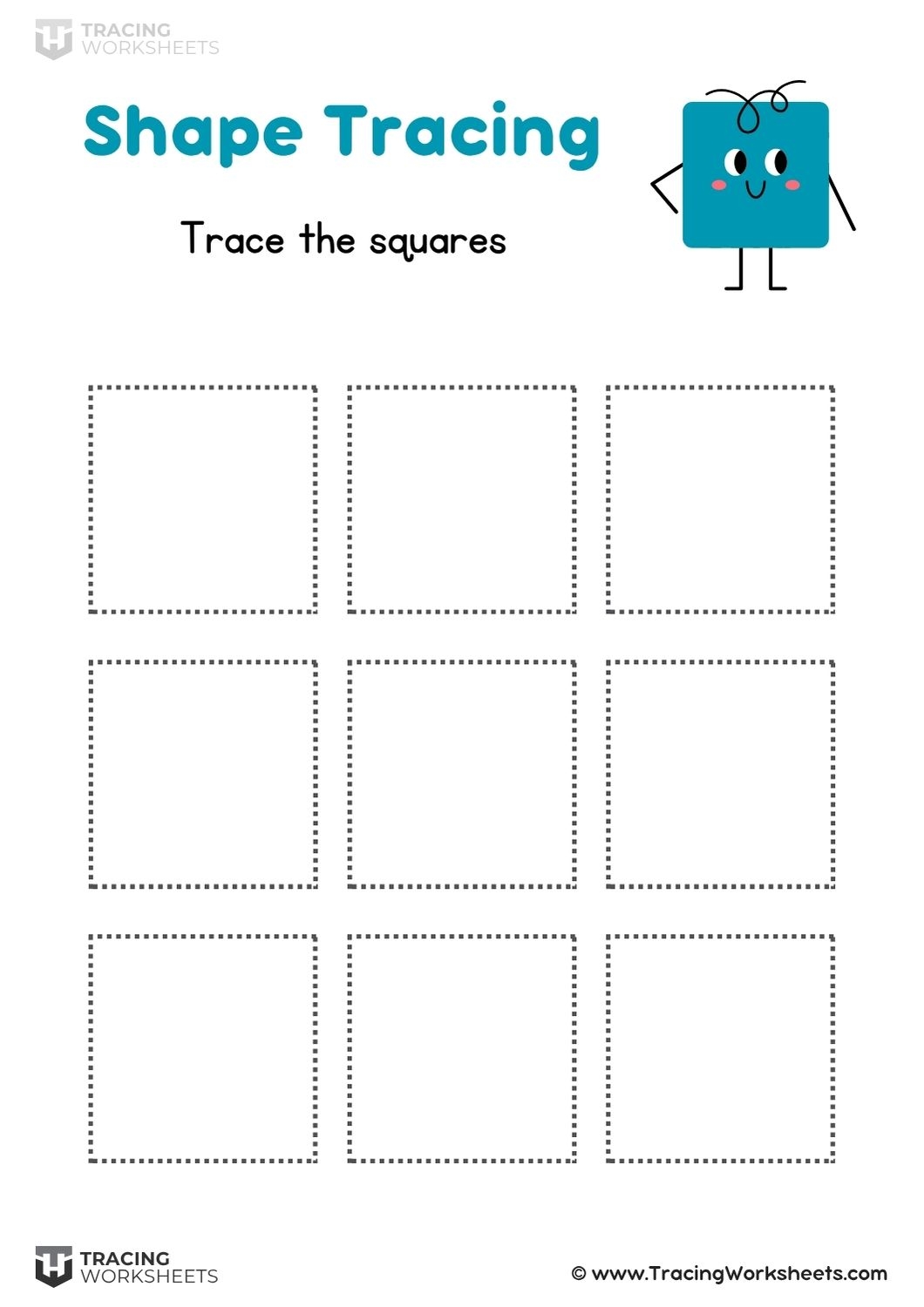 Tracing Squares For Preschoolers