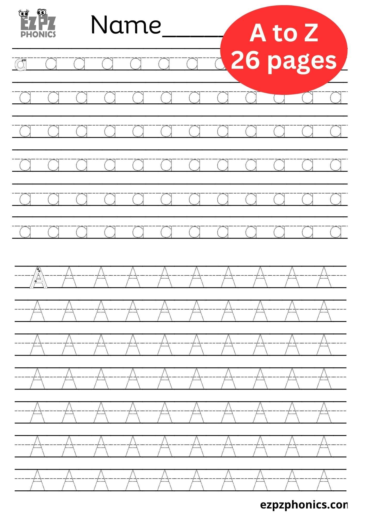 A To Z Alphabet ABC s Ezpzphonics