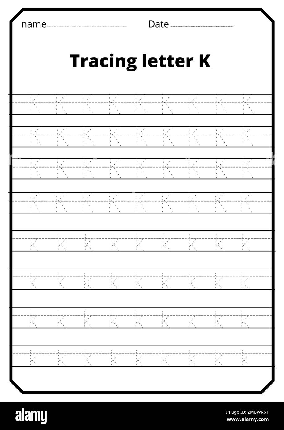 A Vertical Letter K Alphabet Tracing Worksheet Capital Letters A Vertical Letter K Alphabet Tracing Worksheet Capital Letters
