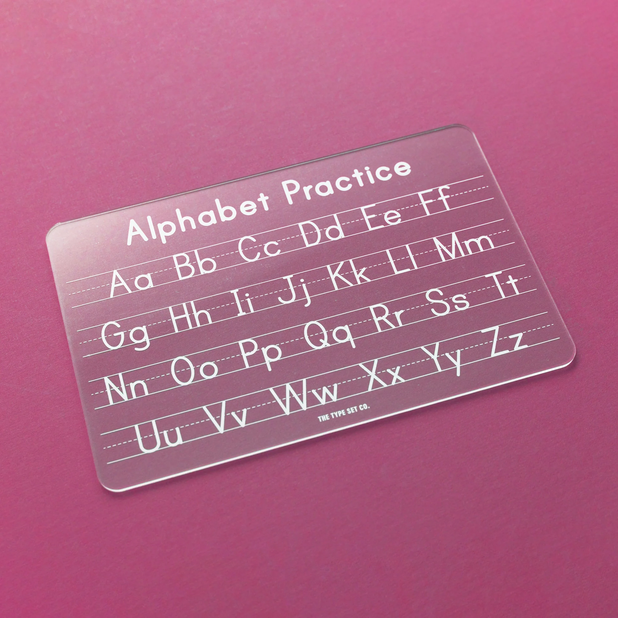 Acrylic Dry Erase Alphabet Tracing Practice Board The Type Set Co Acrylic Dry Erase Alphabet Tracing Practice Board The Type Set Co