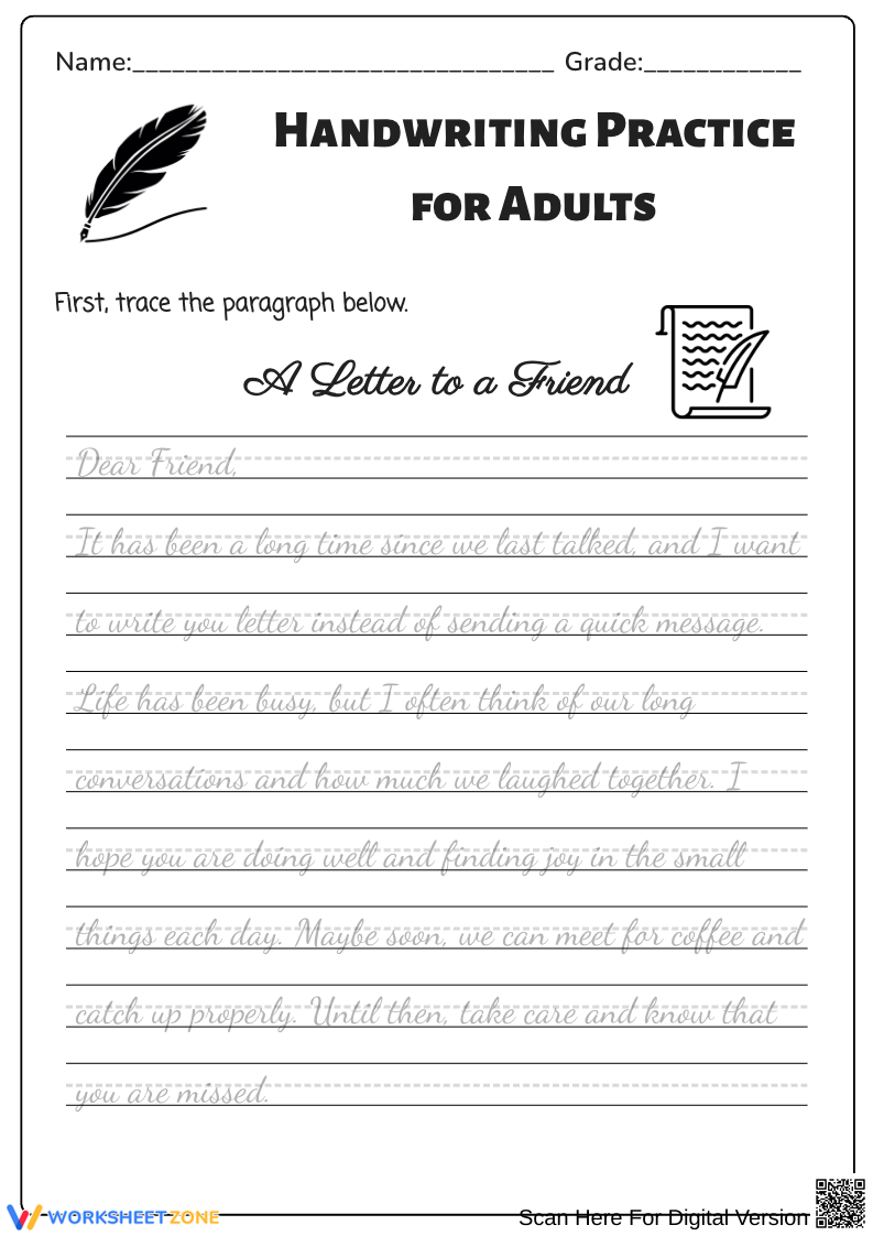 Adults Worksheets