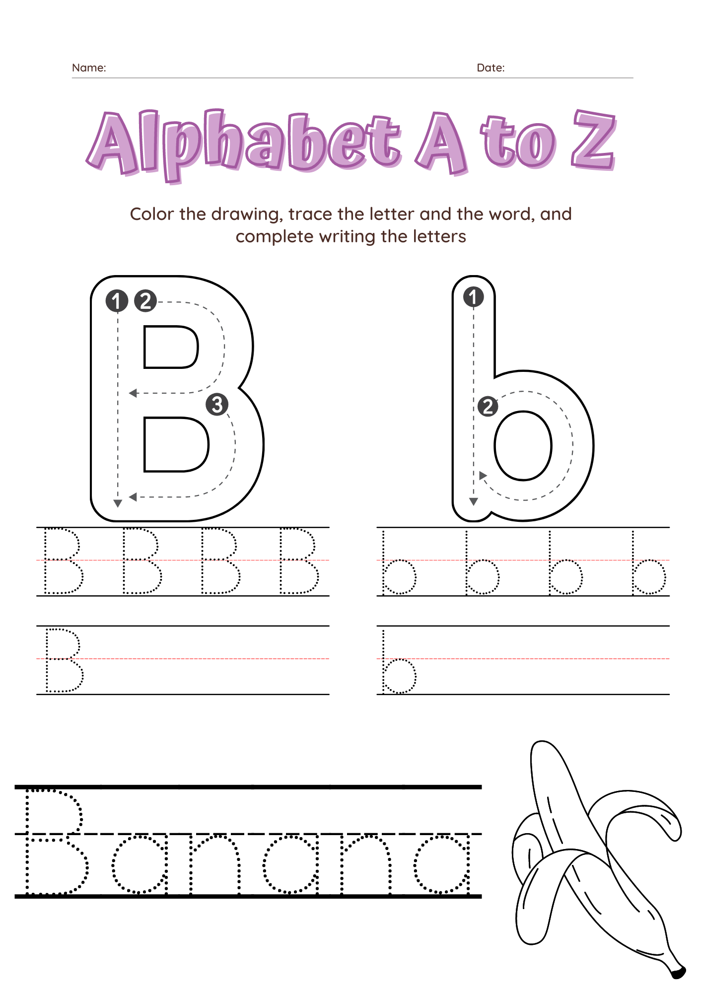 Alphabet Word Tracing Worksheets