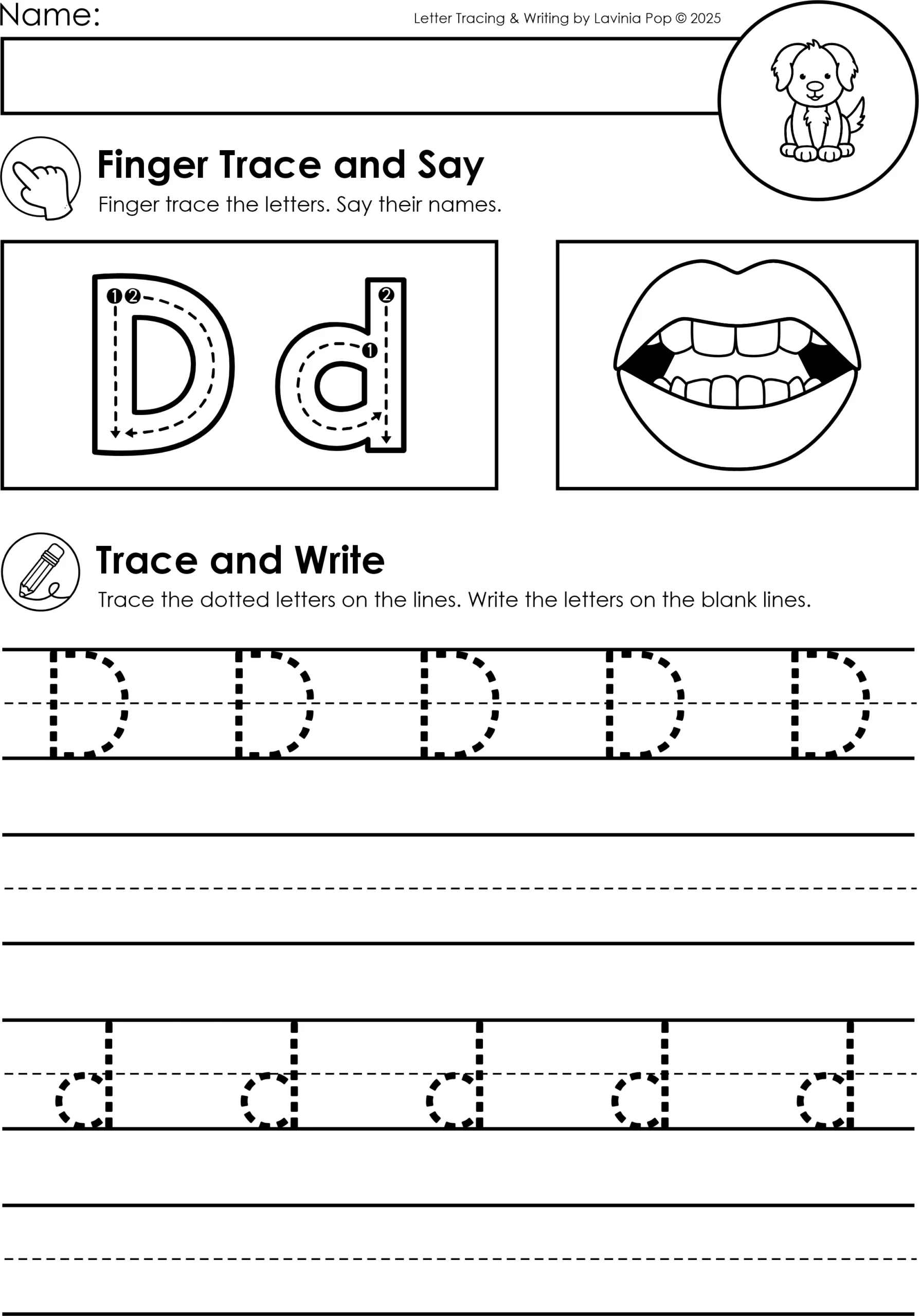 Alphabet Handwriting Worksheets For Kindergarten