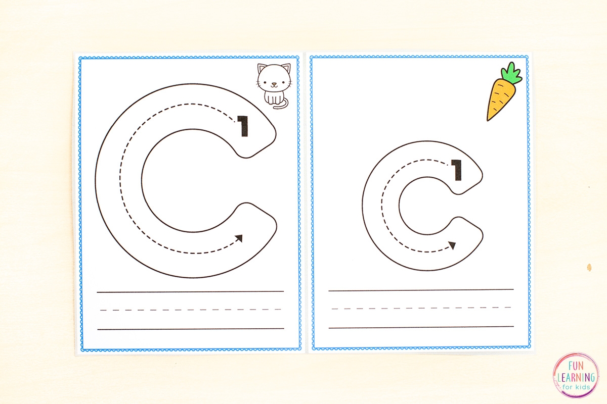 Alphabet Letter Tracing Task Cards