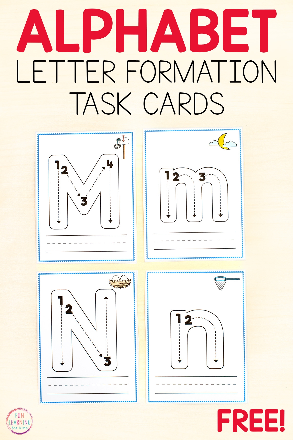 Alphabet Tracing Cards Free