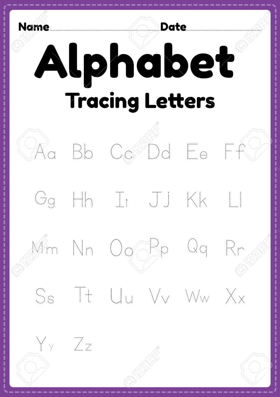 Tracing Letters Worksheet For Kindergarten