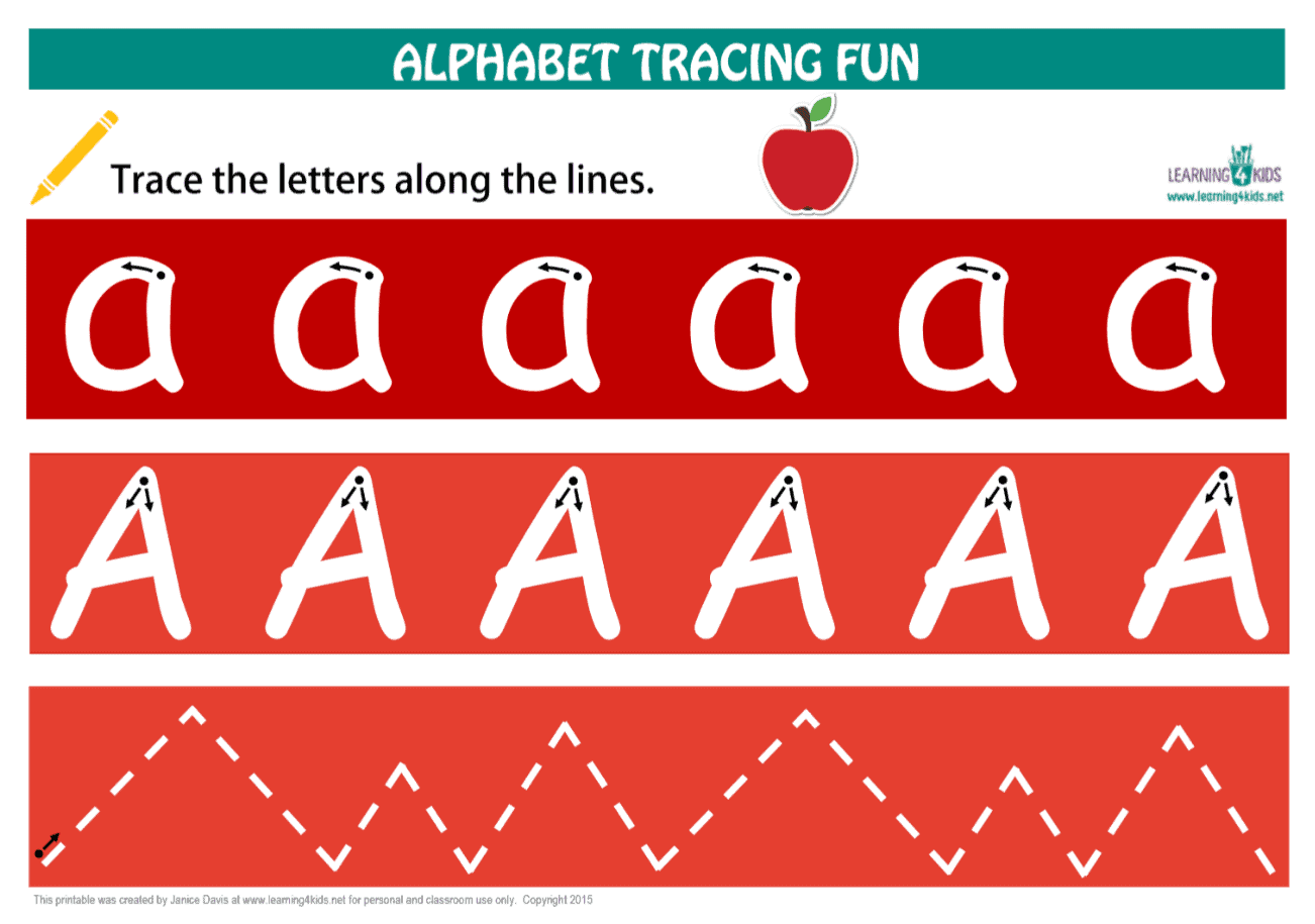 Alphabet Letters Tracing Mats Standard Print