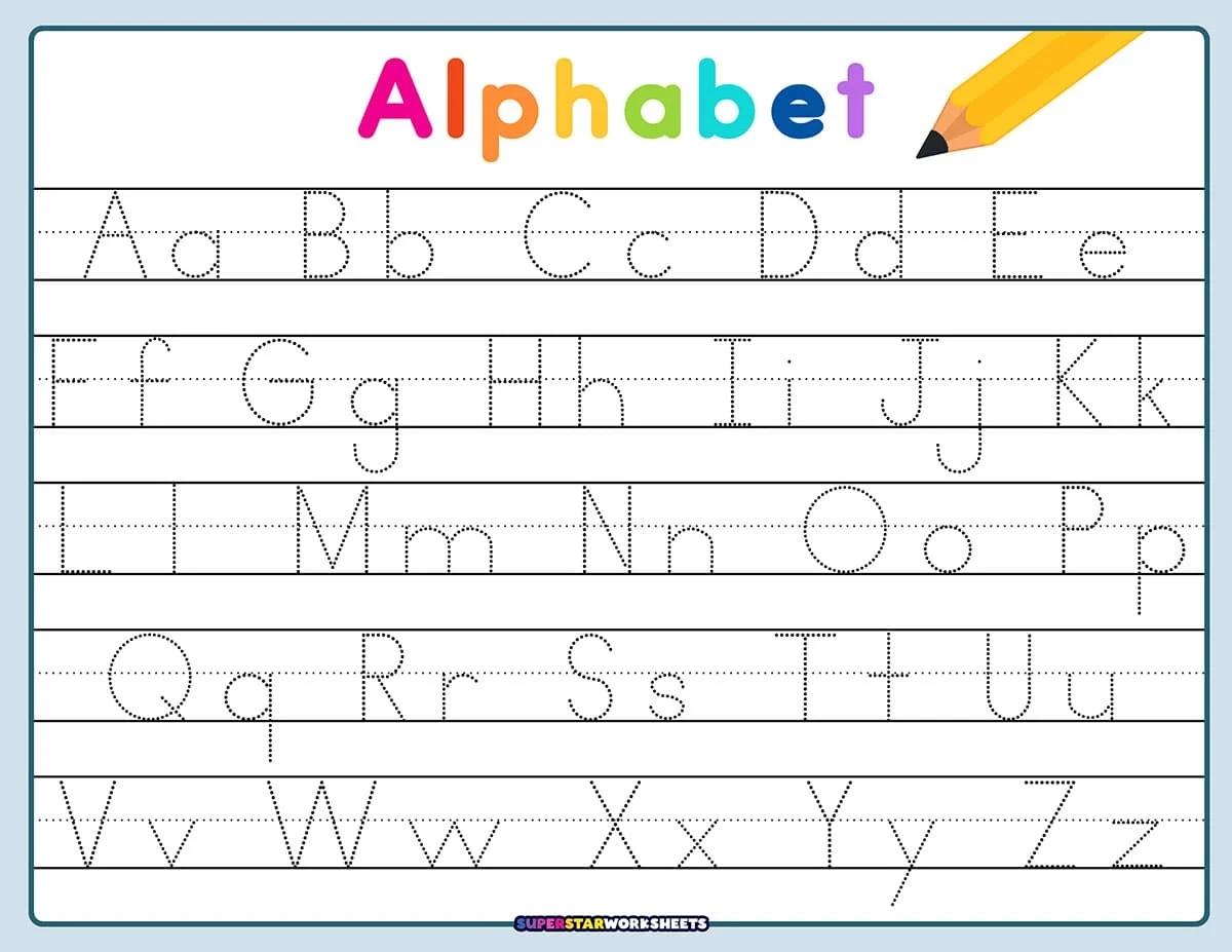 Alphabet Number Tracing Practice For Preschoolers Dry Erase 