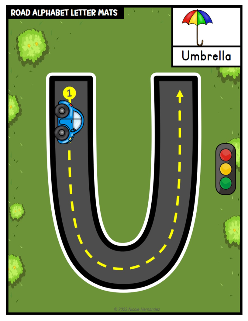 Alphabet Road Tracing Letter Formation Mats Made By Teachers