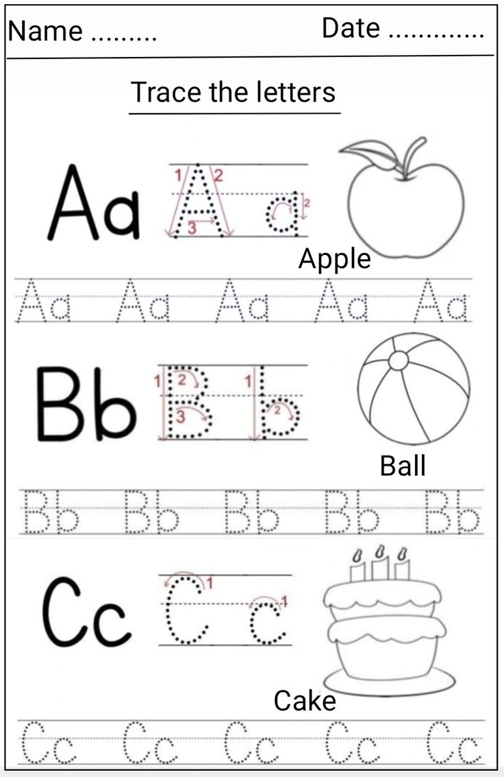 Letter Tracing Worksheets For Preschool