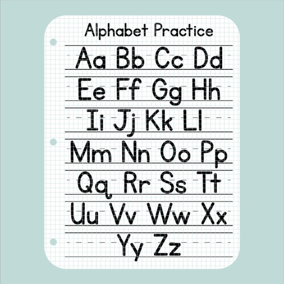 Alphabet Tracing Board SVG Glowforge Digital Download Etsy